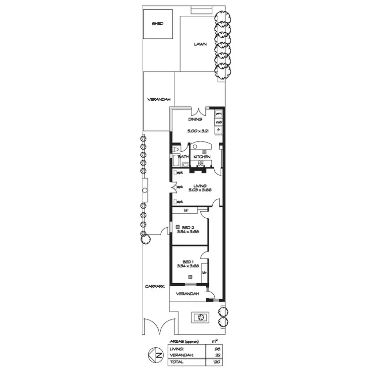 Floorplan of Homely unit listing, 36 Ramsgate Street, Glenelg South SA 5045