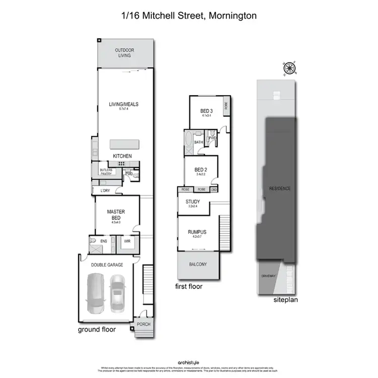 Floorplan of Homely house listing, 16 Mitchell Street, Mornington VIC 3931