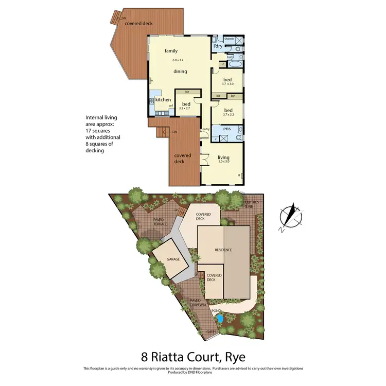 Floorplan of Homely house listing, 8 Riatta Court, Rye VIC 3941