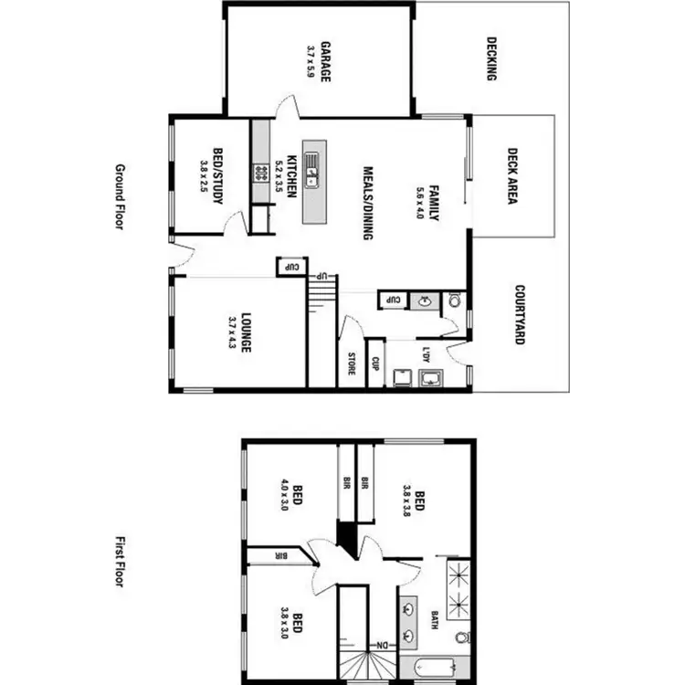 Floorplan of Homely townhouse listing, 25 Simpson Street, Sunshine North VIC 3020