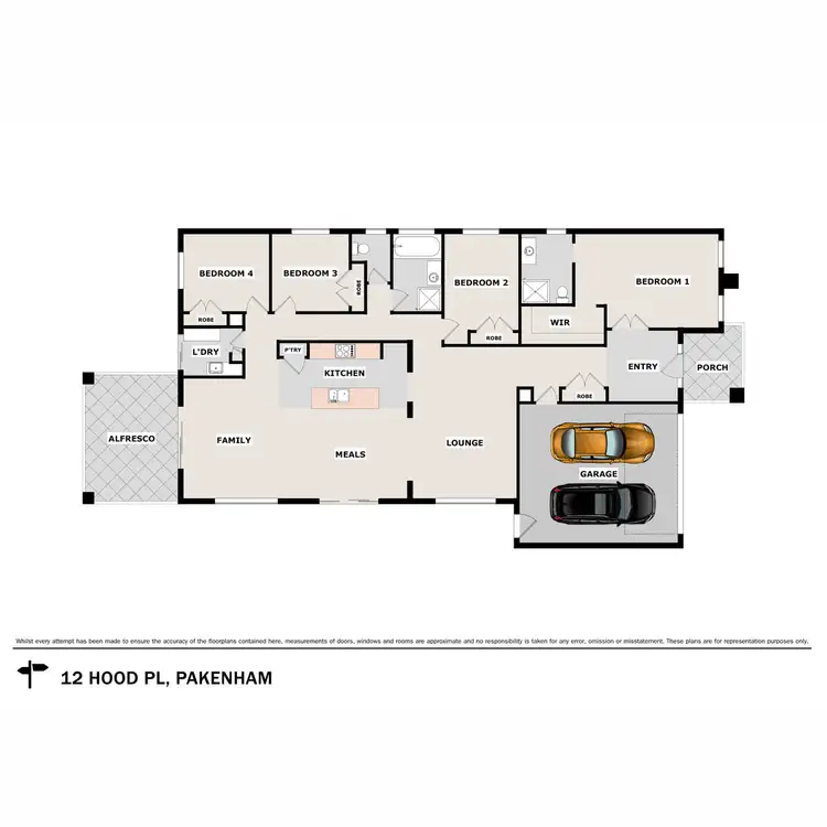 Floorplan of Homely house listing, 12 Hood Place, Pakenham VIC 3810