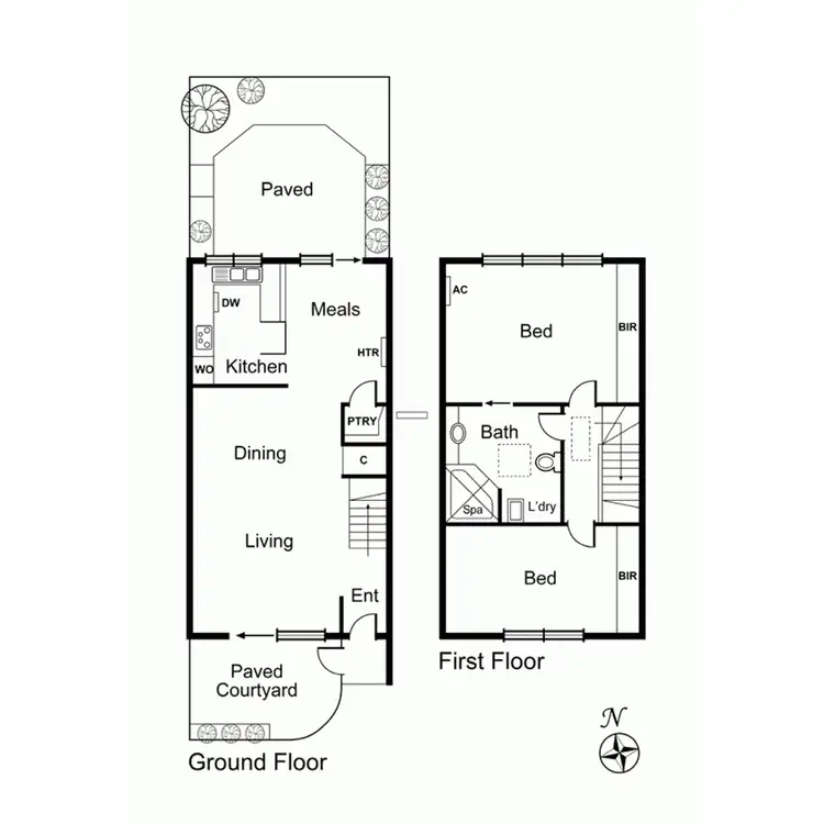 Floorplan of Homely townhouse listing, 18/19-23 Argo Street, South Yarra VIC 3141