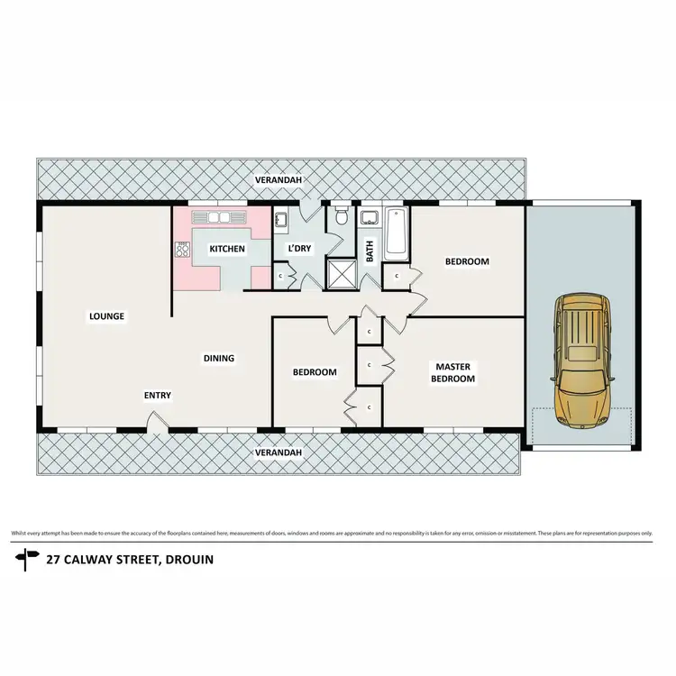Floorplan of Homely house listing, 27 Calway Street, Drouin VIC 3818