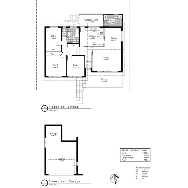 Floorplan of Homely house listing, 127 Simkin Crescent, Kooringal NSW 2650
