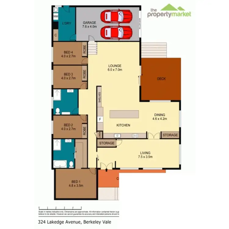 Floorplan of Homely house listing, 324 Lakedge Avenue, Berkeley Vale NSW 2261