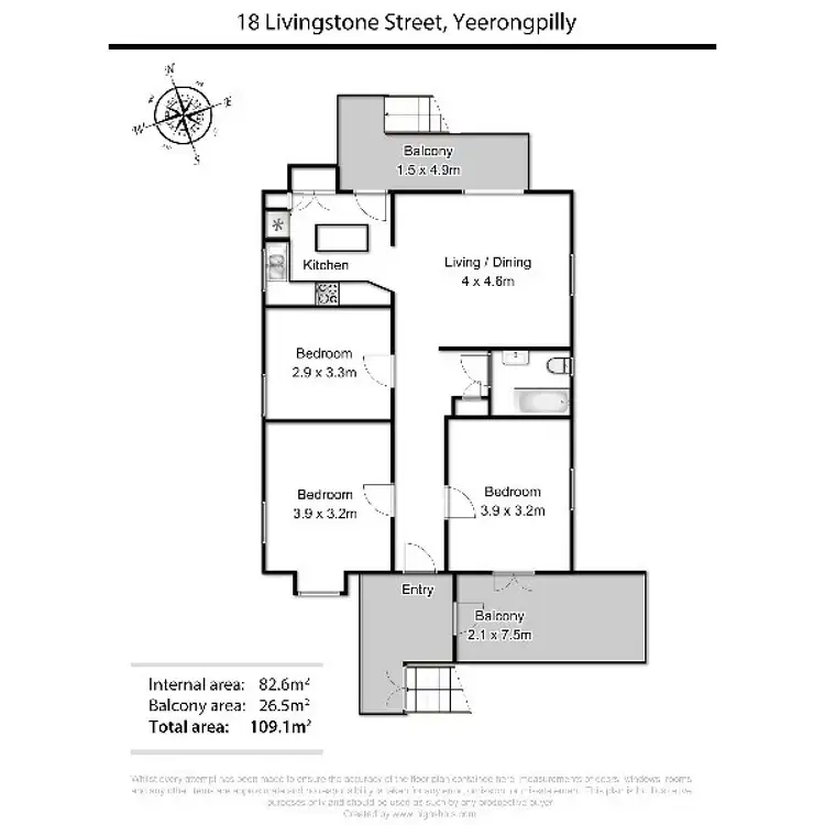 Floorplan of Homely house listing, 18 Livingstone Street, Yeerongpilly QLD 4105