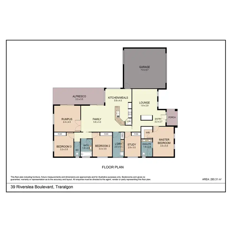 Floorplan of Homely house listing, 39 Riverslea Boulevard, Traralgon VIC 3844