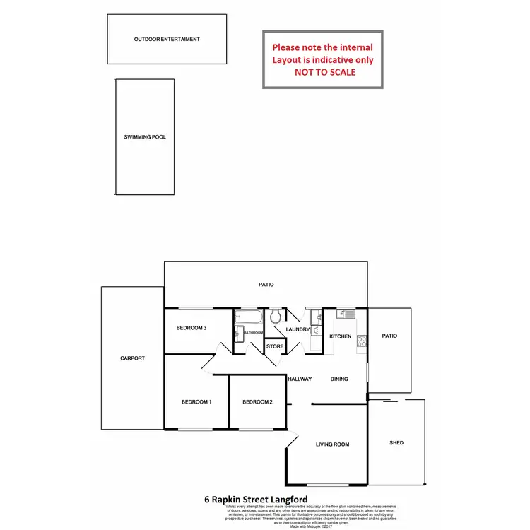 Floorplan of Homely house listing, 6 Rapkin Street, Langford WA 6147