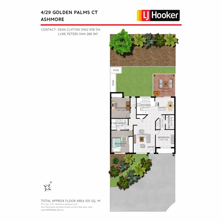 Floorplan of Homely townhouse listing, 4/29-31 Golden Palms Court, Ashmore QLD 4214