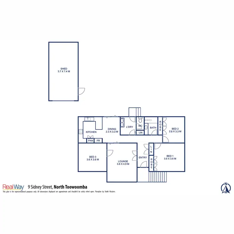 Floorplan of Homely house listing, 9 Sidney Street, North Toowoomba QLD 4350