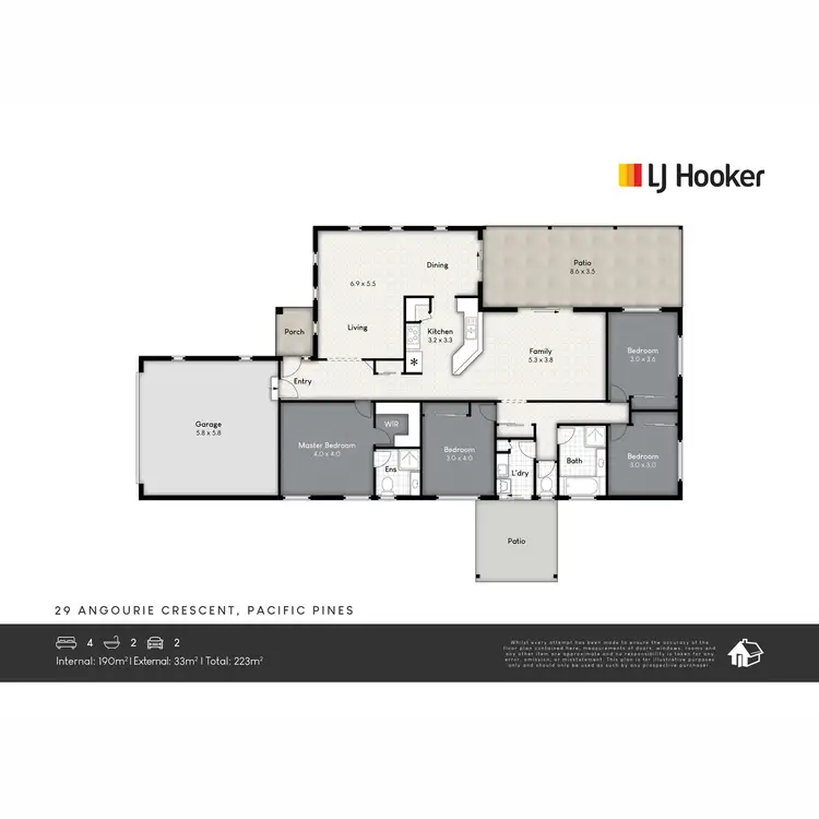 Floorplan of Homely house listing, 29 Angourie Crescent, Pacific Pines QLD 4211