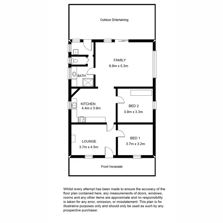 Floorplan of Homely house listing, 14 Hayward Street, Quorn SA 5433