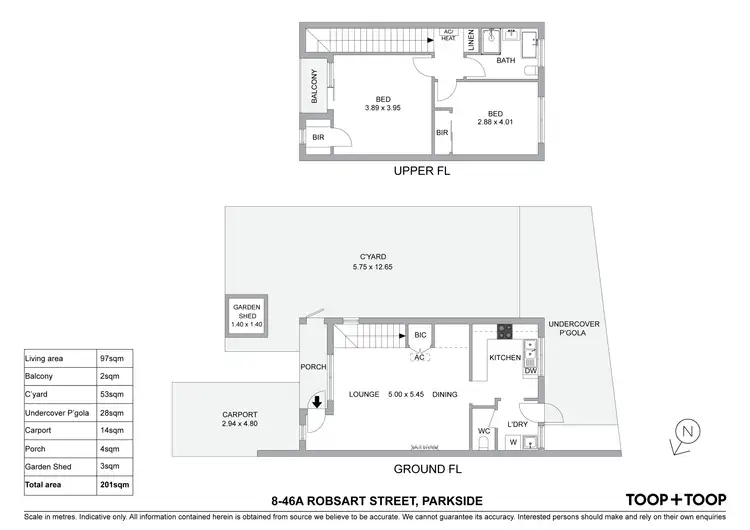 Floorplan of Homely townhouse listing, 8/46A Robsart Street, Parkside SA 5063