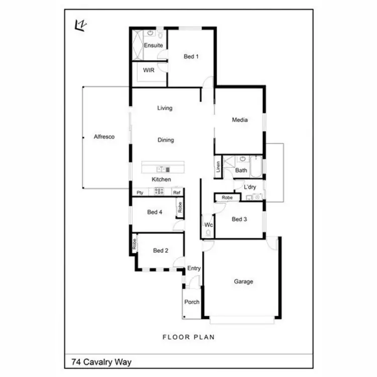 Floorplan of Homely house listing, 74 Cavalry Way, Sippy Downs QLD 4556