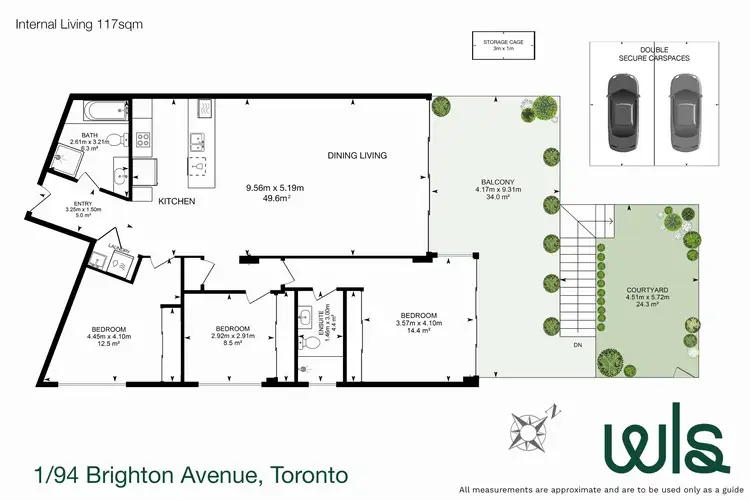 Floorplan of Homely apartment listing, 1/94 Brighton Avenue, Toronto NSW 2283