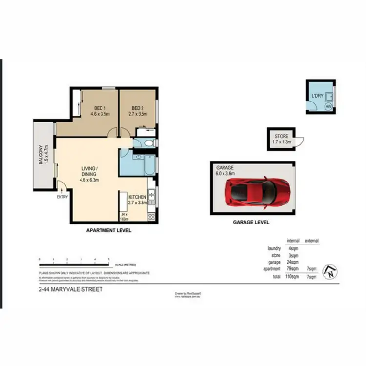 Floorplan of Homely apartment listing, 2/44 Maryvale Street, Toowong QLD 4066