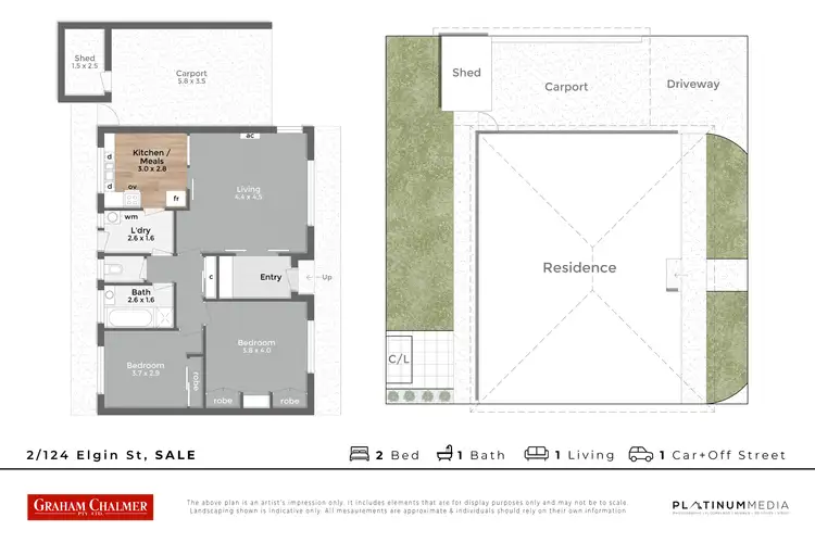 Floorplan of Homely townhouse listing, 2/124 Elgin Street, Sale VIC 3850