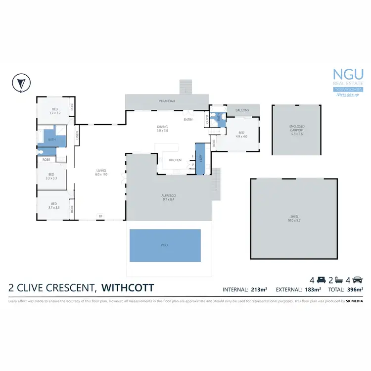 Floorplan of Homely house listing, 2 Clive Crescent, Withcott QLD 4352