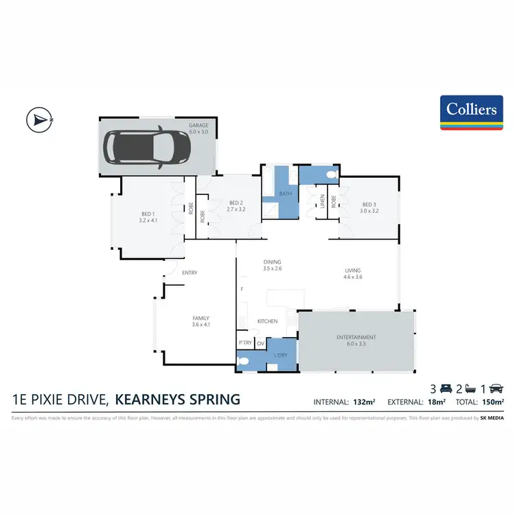 Floorplan of Homely house listing, 1E Pixie Drive, Kearneys Spring QLD 4350