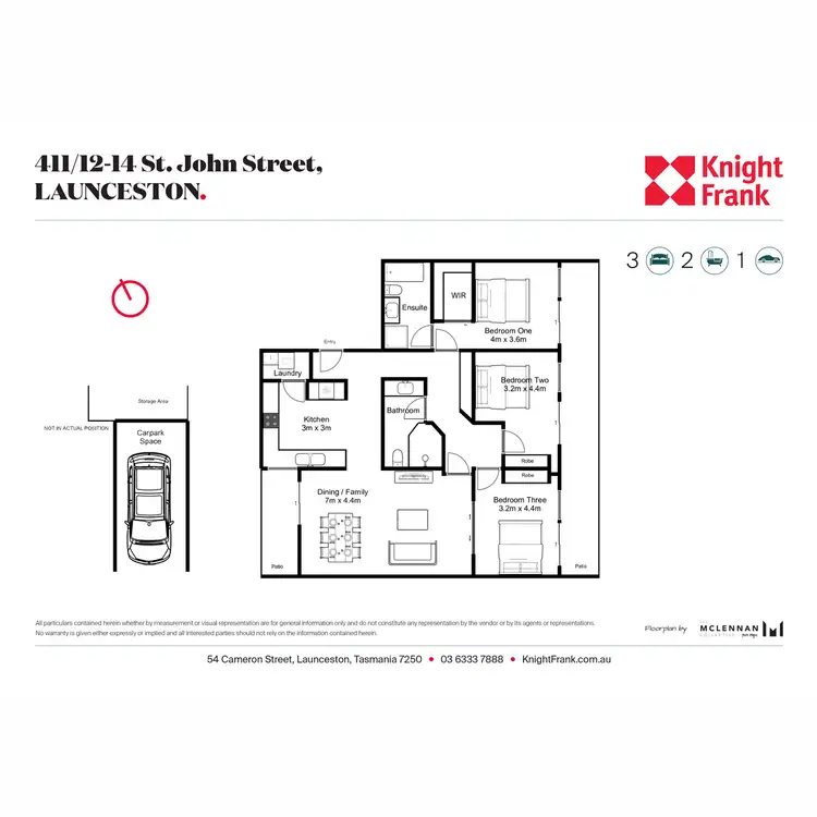 Floorplan of Homely apartment listing, 411/12-14 St John Street, Launceston TAS 7250