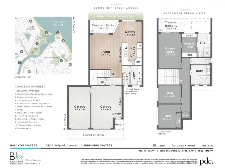 Floorplan of Homely townhouse listing, 16/14 Wilpark Crescent, Currumbin Waters QLD 4223