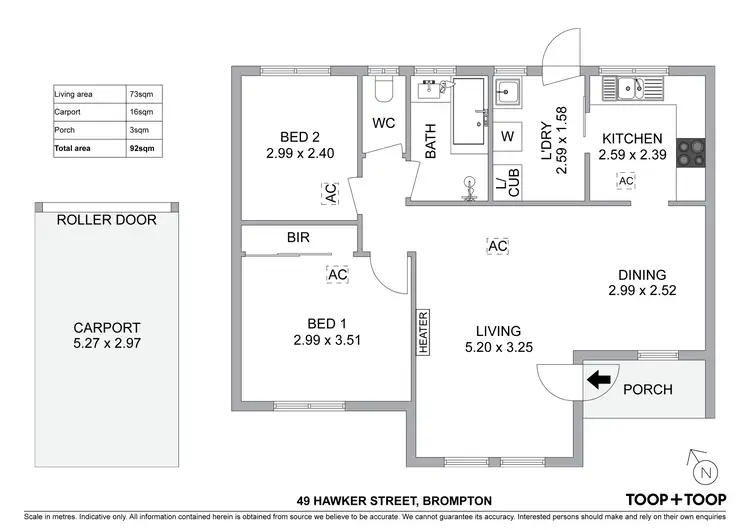 Floorplan of Homely unit listing, 49 Hawker Street, Brompton SA 5007
