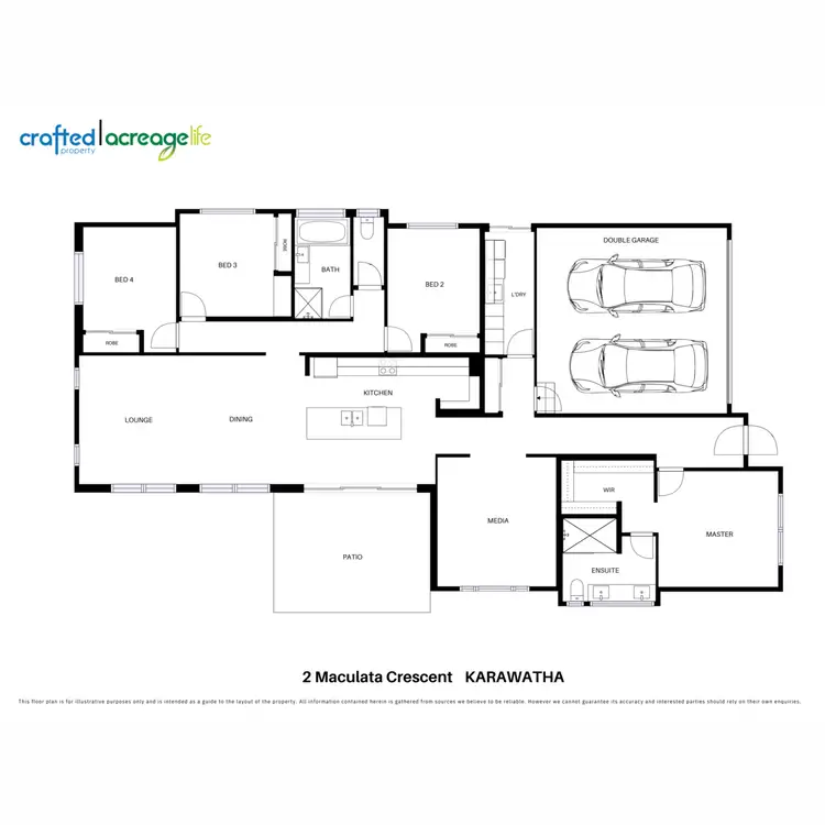 Floorplan of Homely house listing, 2 Maculata Crescent, Karawatha QLD 4117