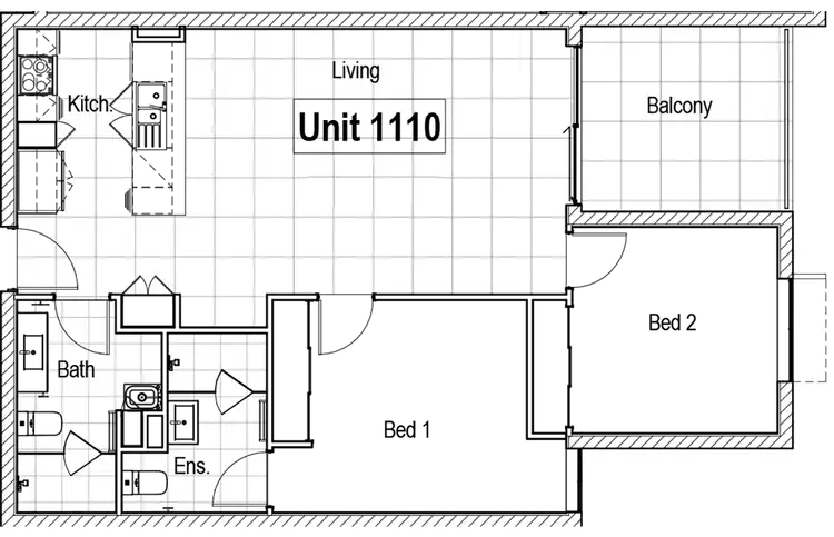 Floorplan of Homely unit listing, 1110/132 Osborne Road, Mitchelton QLD 4053