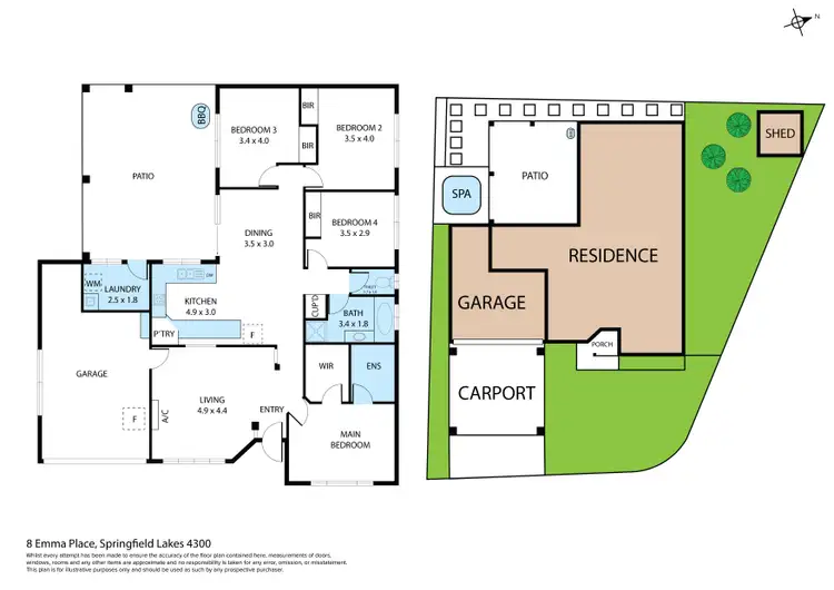 Floorplan of Homely house listing, 8 Emma Place, Springfield Lakes QLD 4300