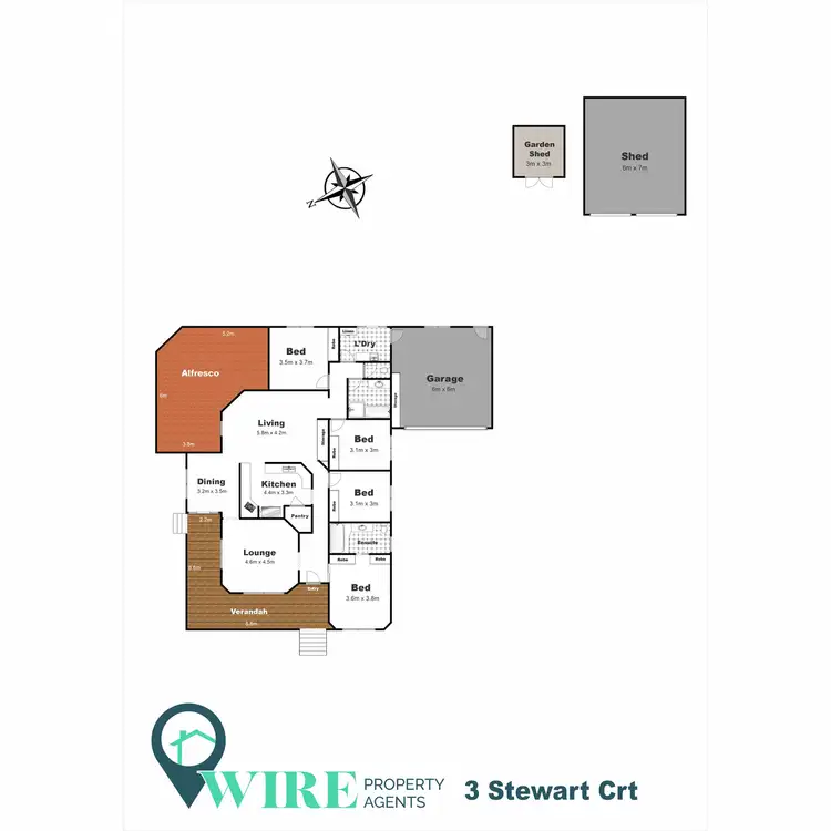 Floorplan of Homely house listing, 3 Stewart Court, Highfields QLD 4352