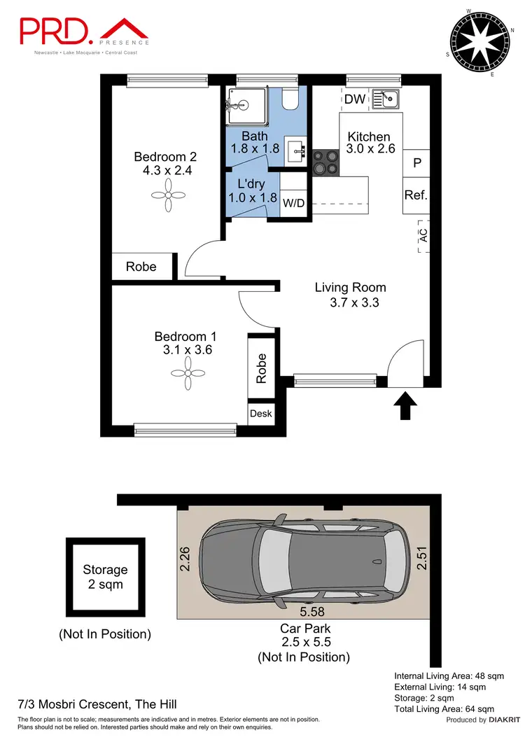 Floorplan of Homely unit listing, 7/3 Mosbri Crescent, The Hill NSW 2300