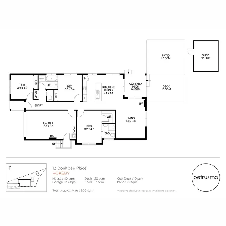 Floorplan of Homely house listing, 12 Boultbee Place, Rokeby TAS 7019