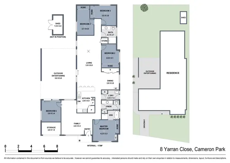 Floorplan of Homely house listing, 8 Yarran Close, Cameron Park NSW 2285