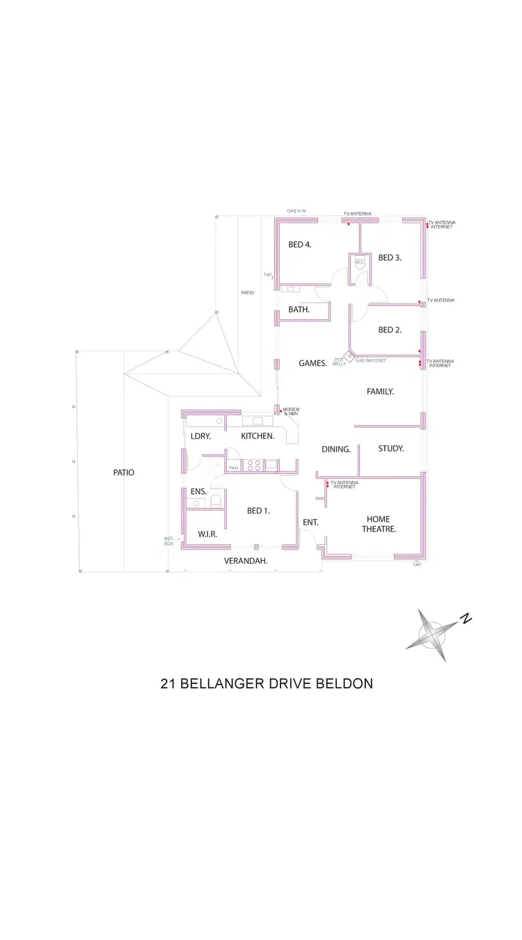 Floorplan of Homely house listing, 21 Bellanger Drive, Beldon WA 6027