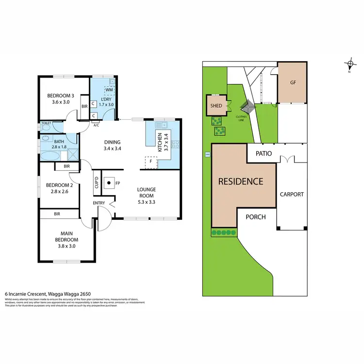 Floorplan of Homely house listing, 6 Incarnie Crescent, Wagga Wagga NSW 2650