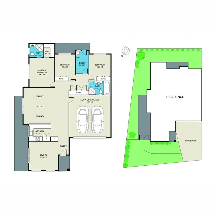 Floorplan of Homely semi-detached listing, 2/36 O'Shea Circuit, Cessnock NSW 2325