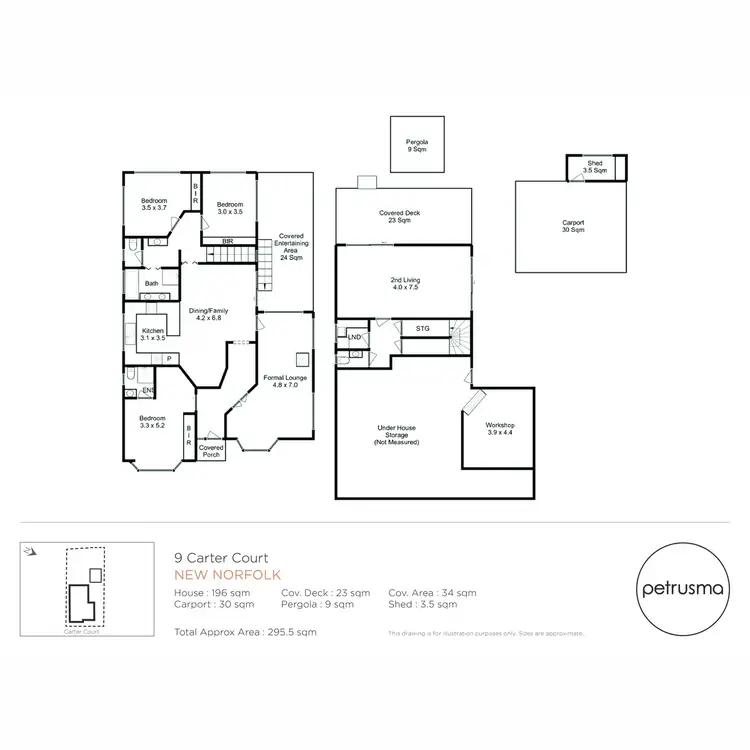 Floorplan of Homely house listing, 9 Carter Court, New Norfolk TAS 7140