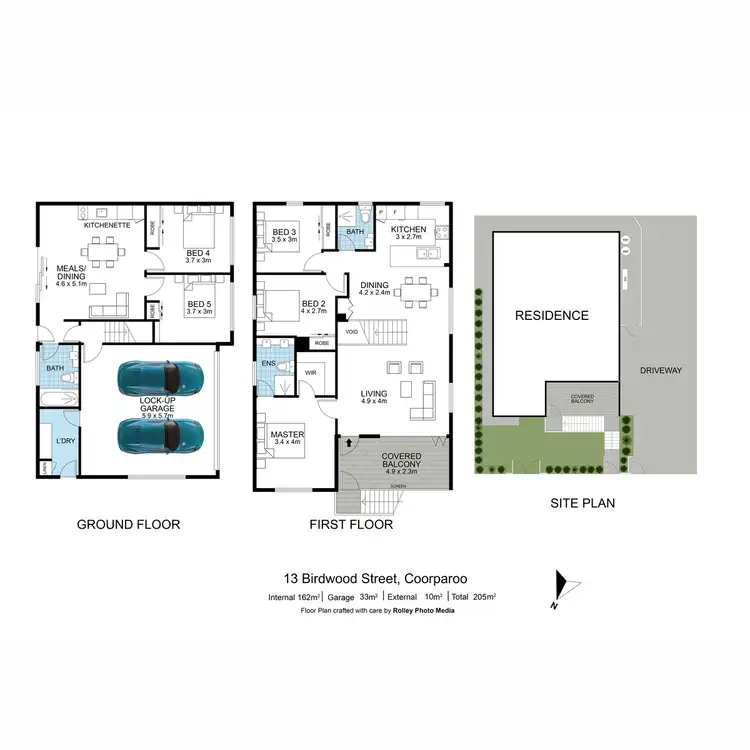 Floorplan of Homely house listing, 13 Birdwood Street, Coorparoo QLD 4151