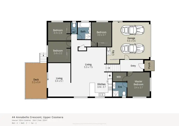 Floorplan of Homely house listing, 44 Annabelle Crescent, Upper Coomera QLD 4209