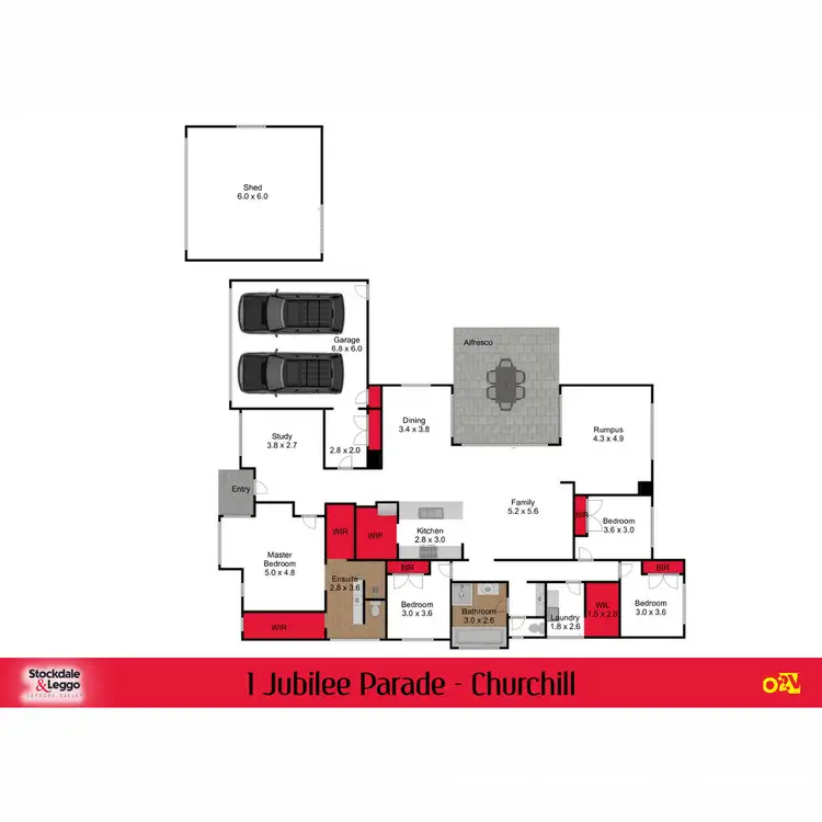 Floorplan of Homely house listing, 1 Jubilee Parade, Churchill VIC 3842