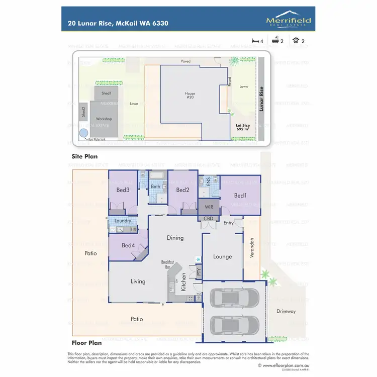 Floorplan of Homely house listing, 20 Lunar Rise, Mckail WA 6330
