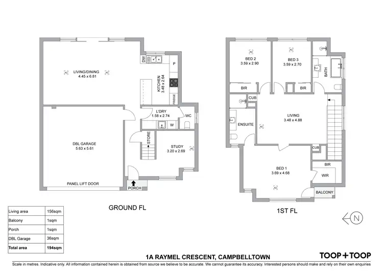Floorplan of Homely house listing, 1A Raymel Crescent, Campbelltown SA 5074