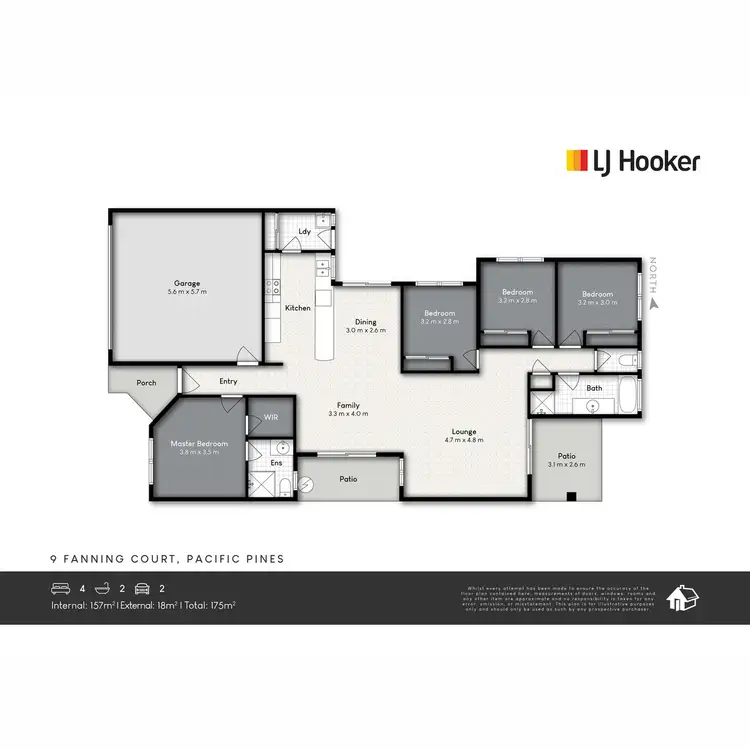 Floorplan of Homely house listing, 9 Fanning Court, Pacific Pines QLD 4211