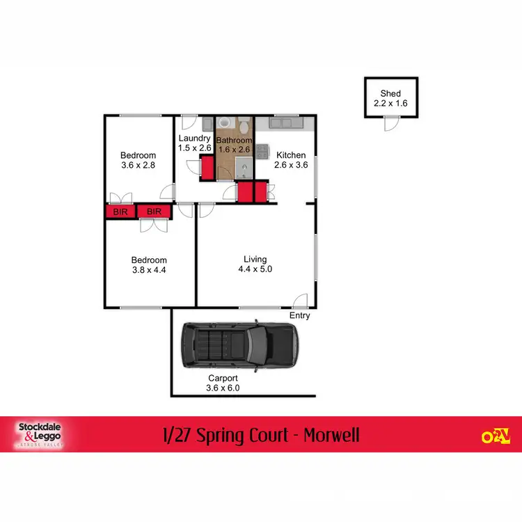 Floorplan of Homely block of units listing, 1&2/27 Spring Court, Morwell VIC 3840