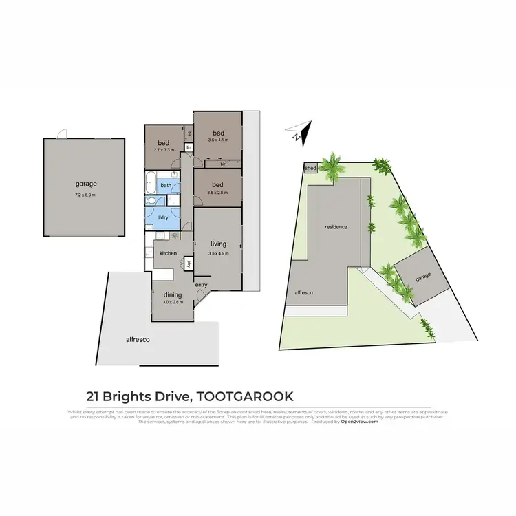 Floorplan of Homely house listing, 21 Brights Drive, Tootgarook VIC 3941