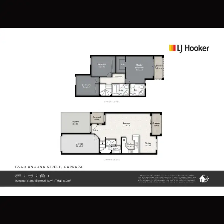 Floorplan of Homely townhouse listing, 19/60 Ancona Street, Carrara QLD 4211