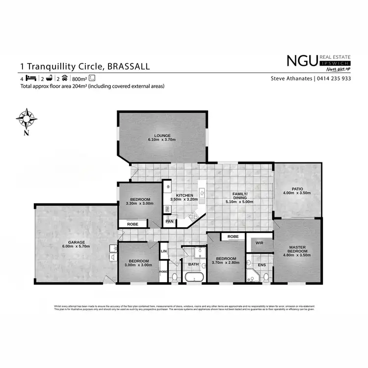 Floorplan of Homely house listing, 1 Tranquillity Circle, Brassall QLD 4305