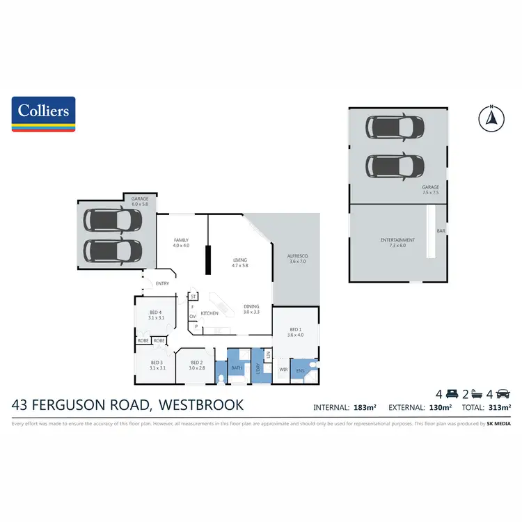 Floorplan of Homely house listing, 43 Ferguson Road, Westbrook QLD 4350