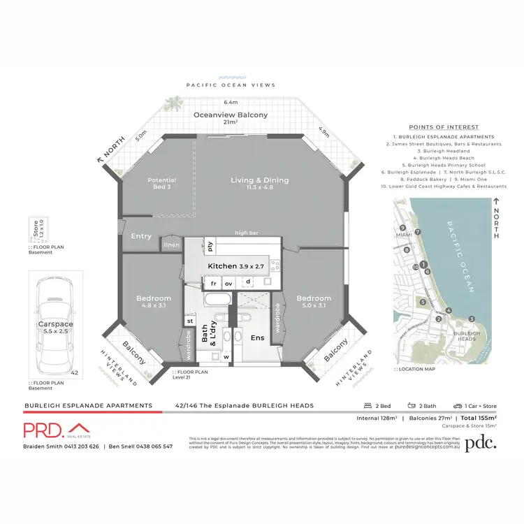 Floorplan of Homely unit listing, 42/146 The Esplanade, Burleigh Heads QLD 4220