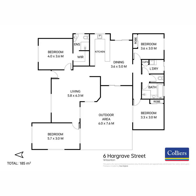 Floorplan of Homely house listing, 6 Hargrave Street, Wilsonton QLD 4350